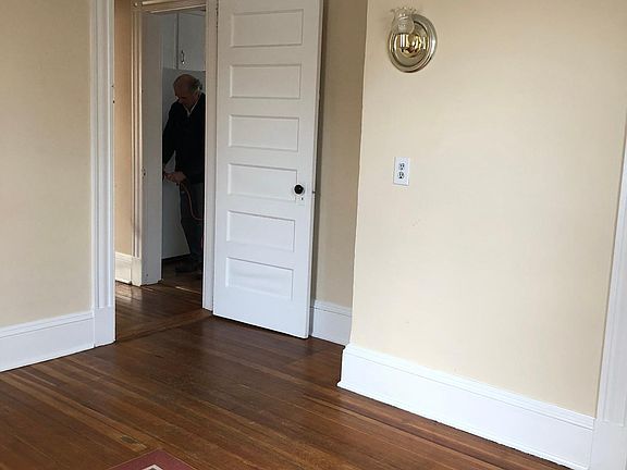 Bedroom overlooks backyard