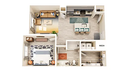 Floor plan A1-1X1