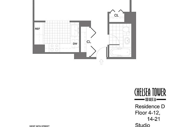 2nd image of 100 W 26th St APT 14E