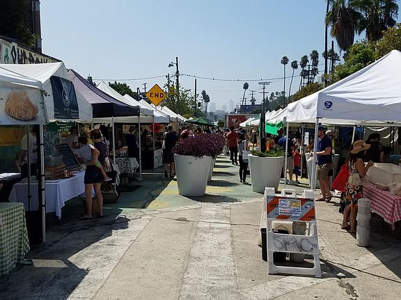 Silverlake Farmers Market on Saturdays and Tuesdays, short walk