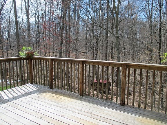 Deck overlooking woods