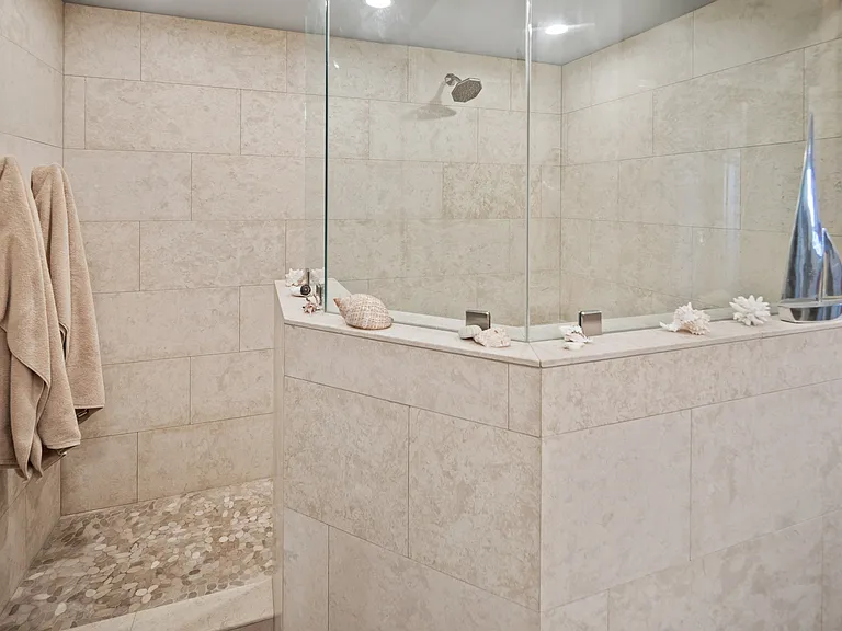 En suite bathroom with large shower
