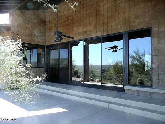 Covered outdoor patio off main room, view