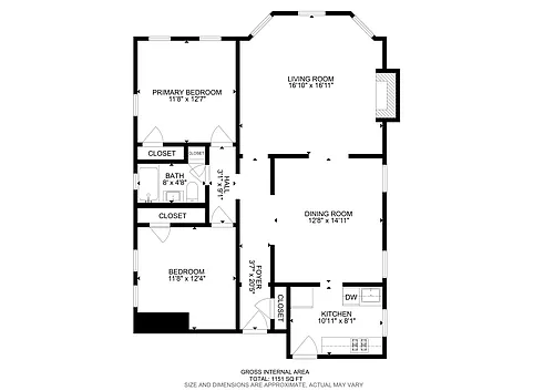 Floor plan Two Bedrooms
