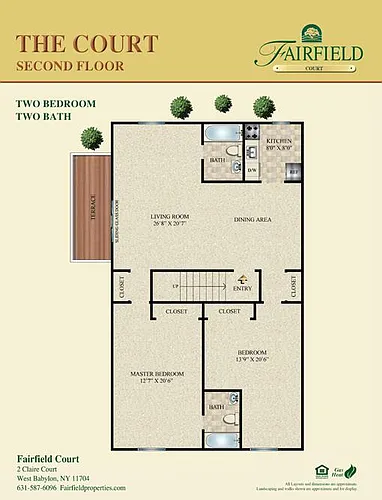 Floor plan The Court Two Bedroom Upper