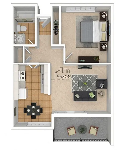 Floor plan RWPlaza 1x1