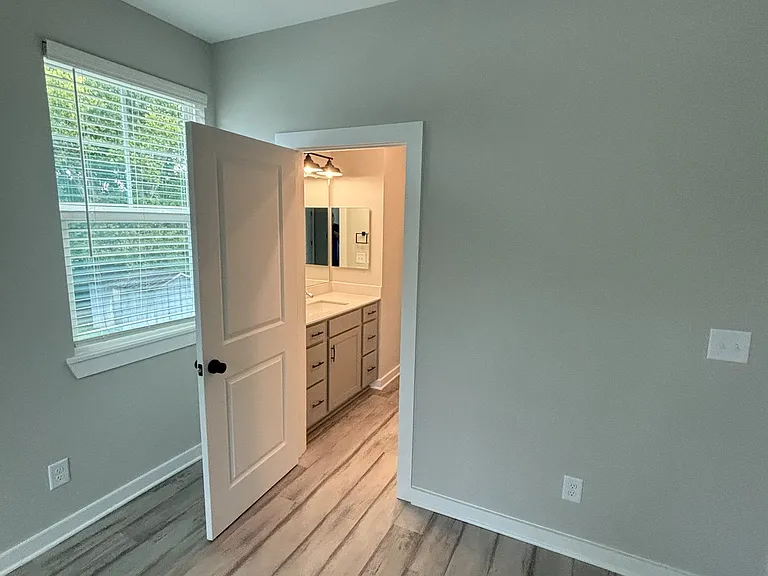 Door into bathroom
