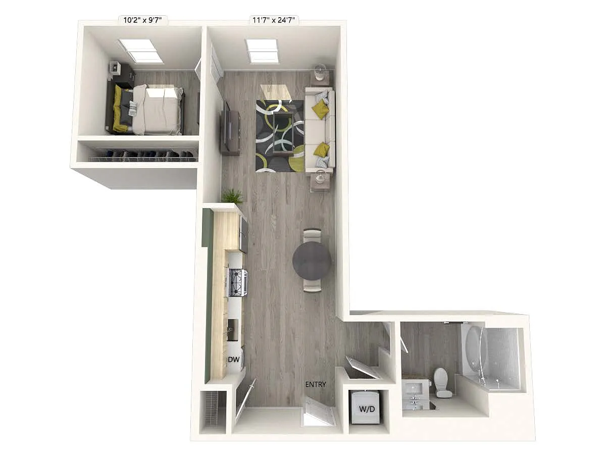 Floor plan AM1-FinishI-699sf
