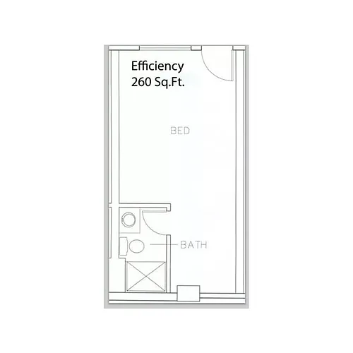 Floor plan 1 Bedroom 1Bath