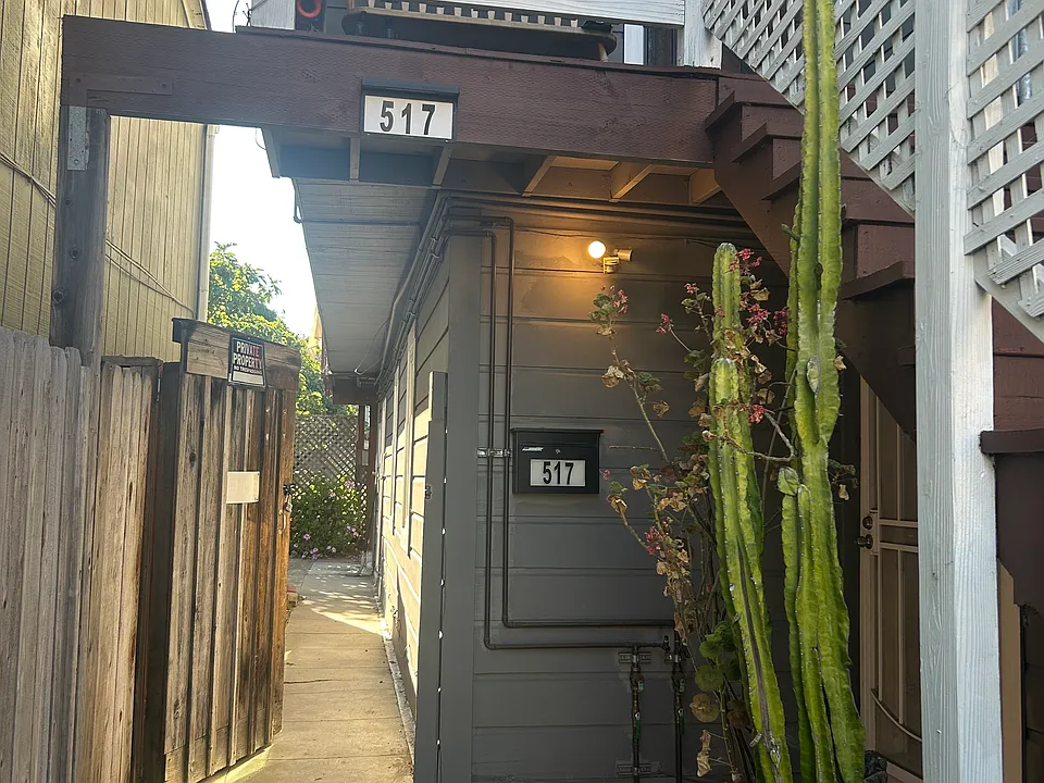 Side gate entry and front door