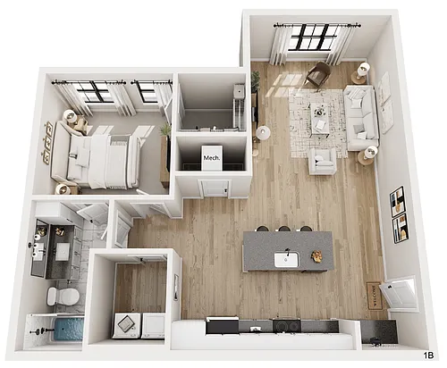 Floor plan 1B