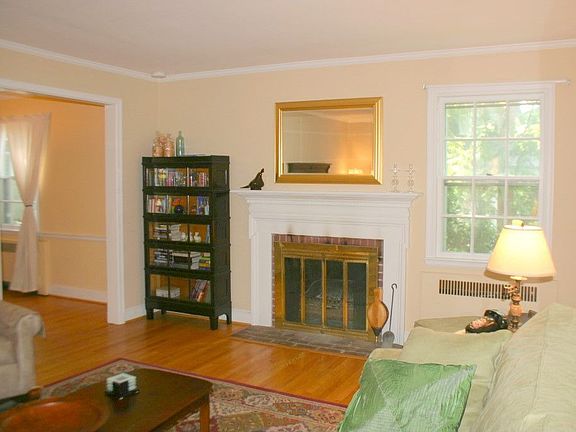living room with fireplace