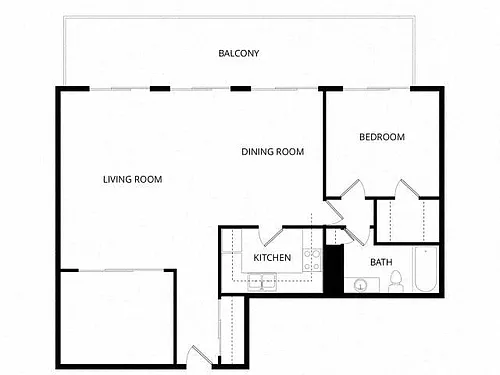 Floor plan Towers One Bed PH