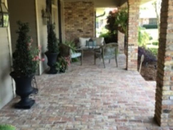 Front Porch W/ Brick Floor