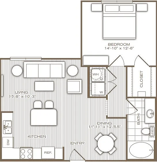 1 Bed 1 Bath 1 Bed 1 Bath