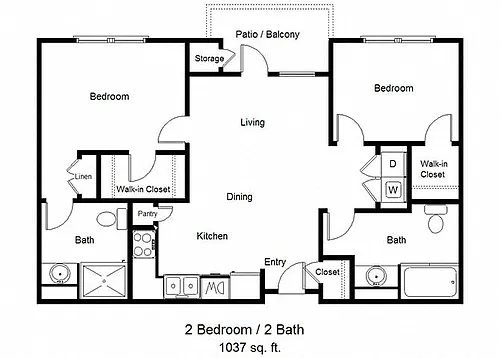 Floor plan Two Bedroom D