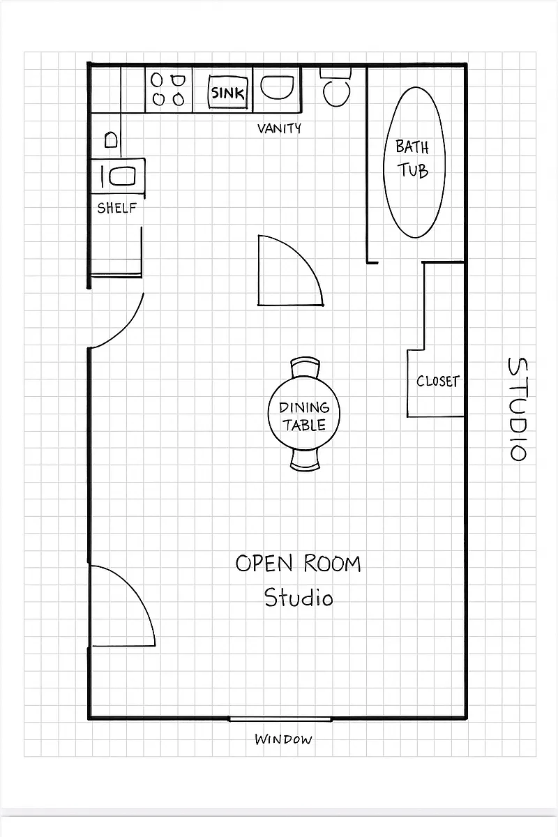 Floor plan Studio