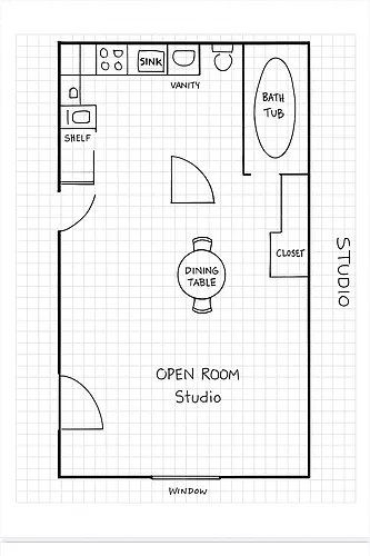 Floor plan Studio