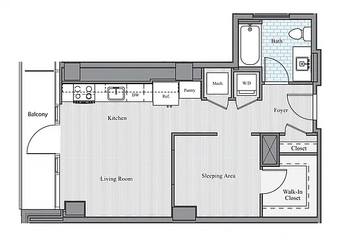 Floor plan Studio A