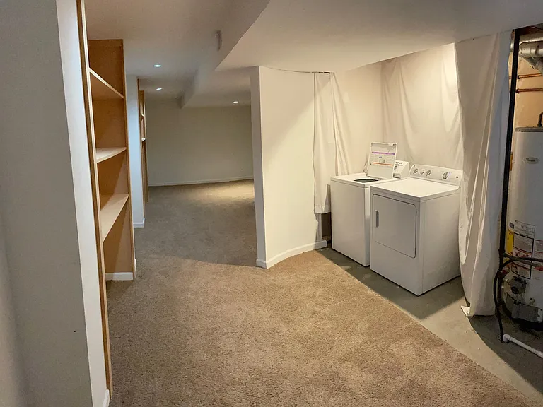 Finished basement with laundry