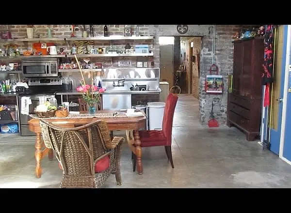 Stainless steel, industrial, modern kitchen, with all the amenenties.
