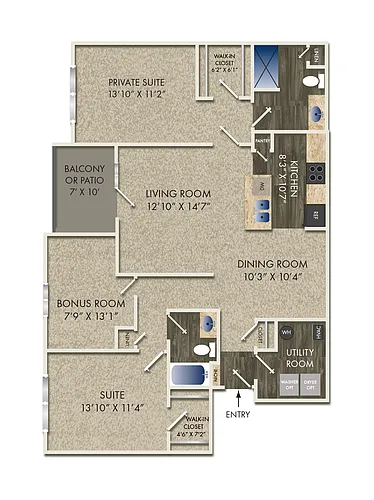 Floor plan Highland Study