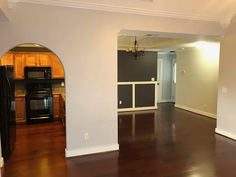 Dining room and kitchen.