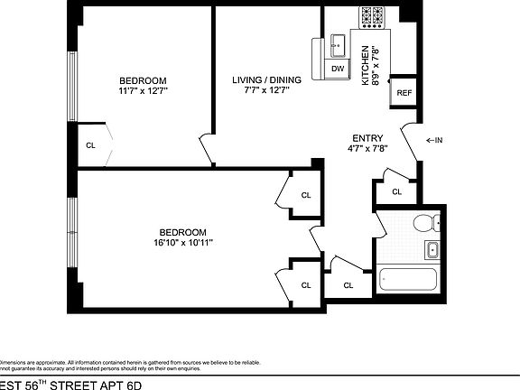 2nd image of 401 W 56th St APT 6D