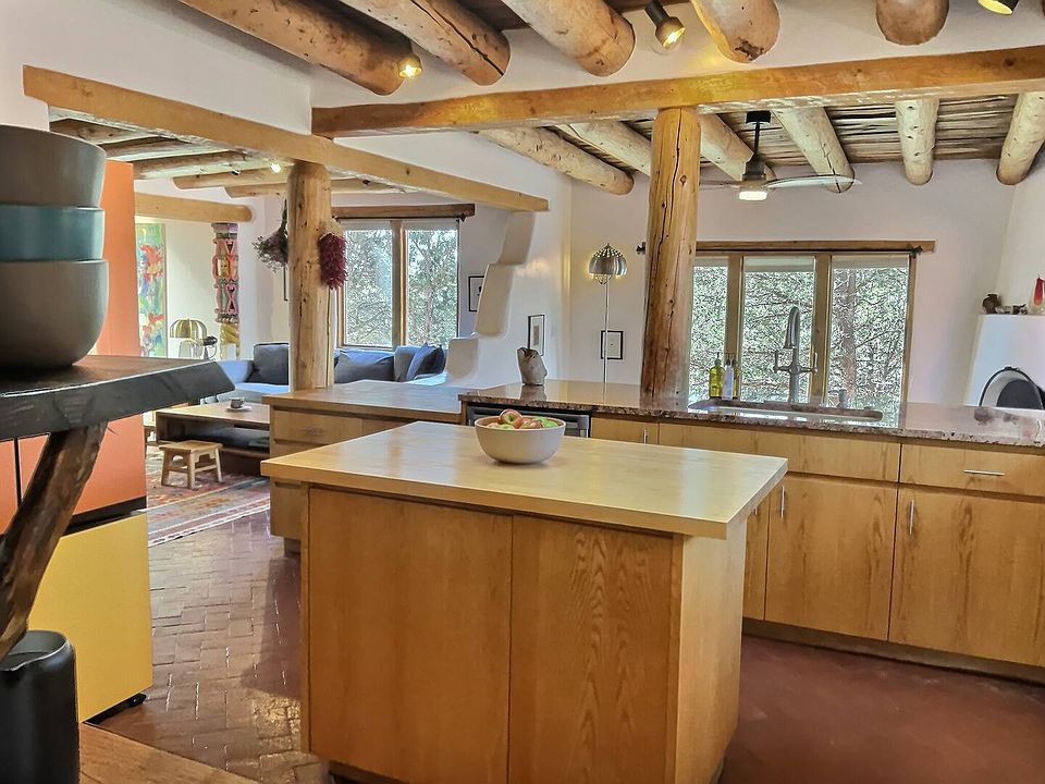 Open kitchen and living room floor plan. Lots of natural light