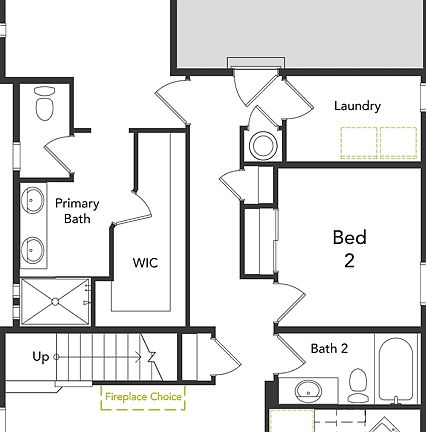 A layout of the Primrose first floor floorplan