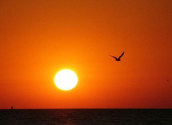 Sunset over the lake