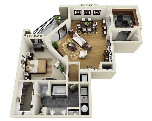 Floor plan Plan C (A1C)