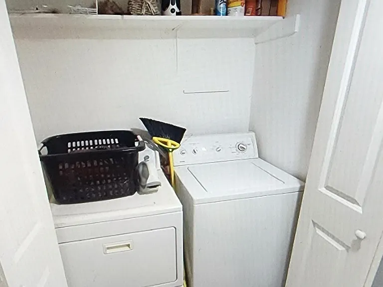 Washer and Dryer hook up.