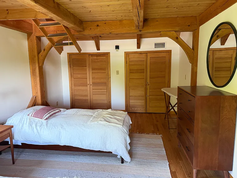 Large bedroom with loft above