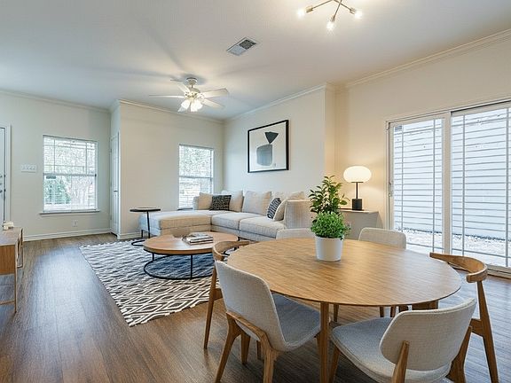 Open floorplan living and dining