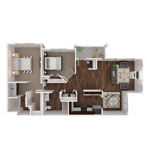 Floor plan Puyallup 2x2