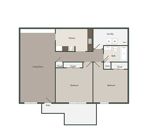 Floor plan Two Bedroom