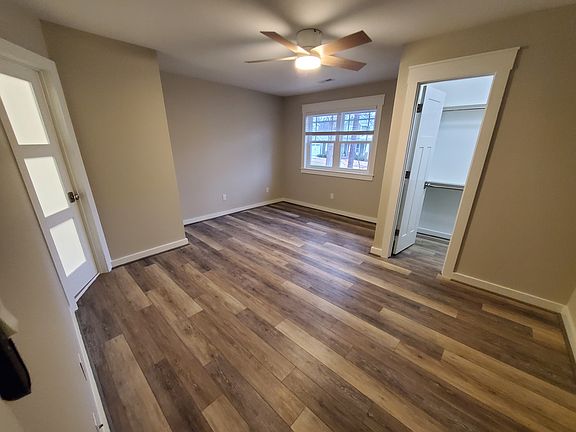 Master bedroom with walk-in closet.