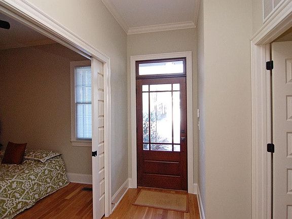 View from hallway, looking toward front door