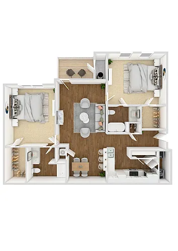 Floor plan Two Bedroom
