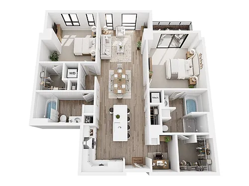 Floor plan 2 Bedroom + Den