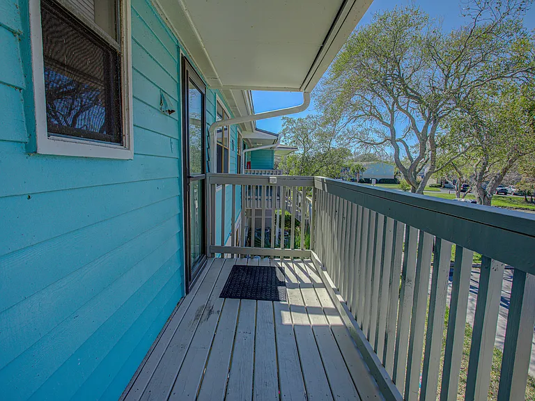 Front door entrance on second floor