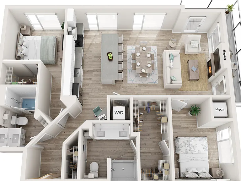 Plan D6 | 2 bedroom, 2 bathroom Plan D6 | 2 bedroom, 2 bathroom