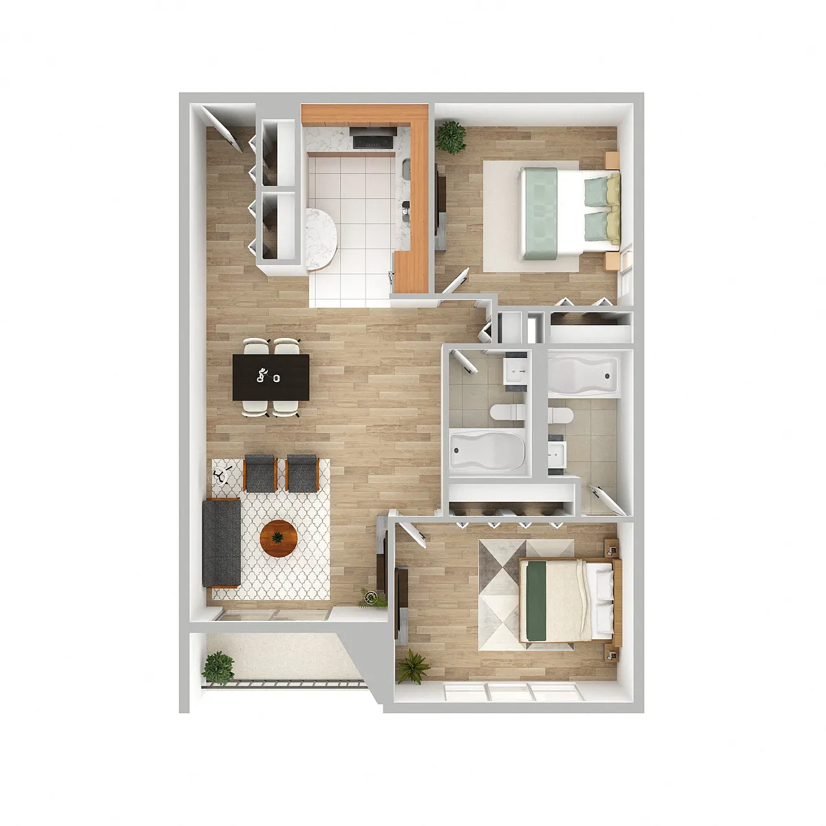 Floor plan Two Bedroom