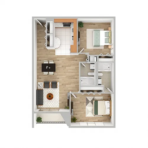 Floor plan Two Bedroom