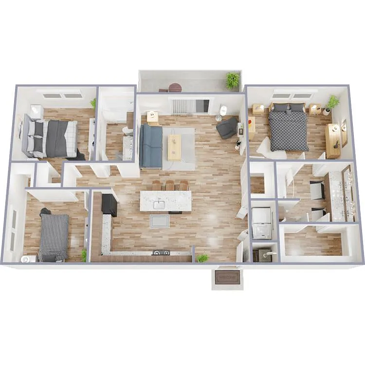 Floor plan 2 Bedroom