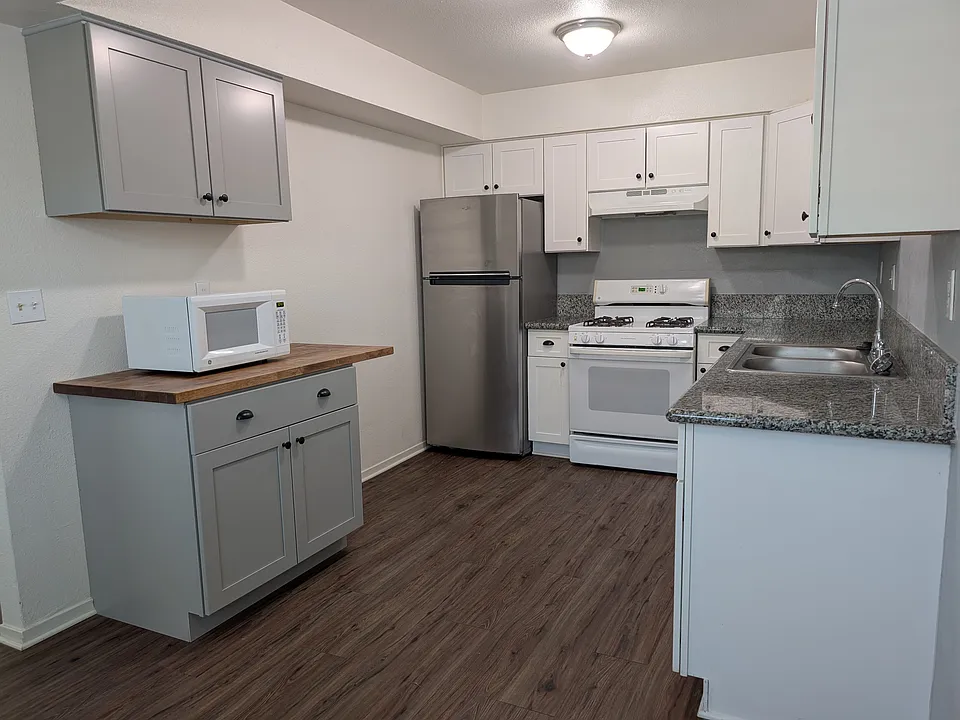 Kitchen appliances include: Full Size Refridgerator, Range, Dishwasher & microwave if needed.