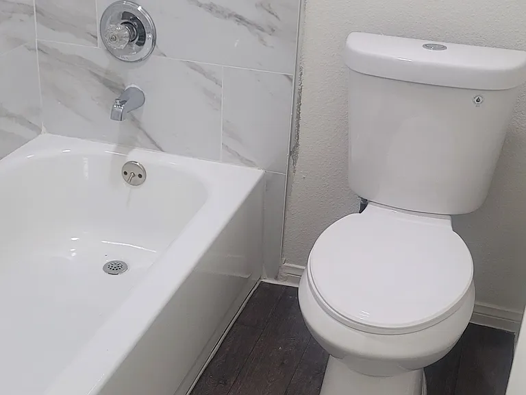 Clean updated bathroom