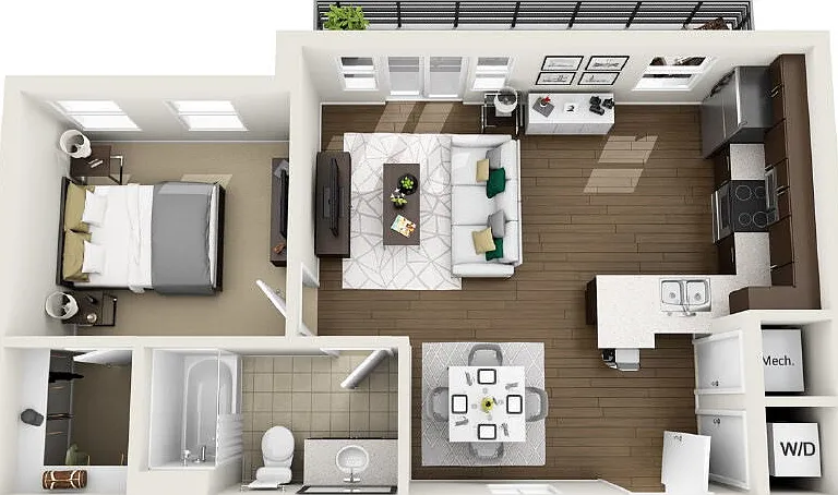 1A7R - Phase 1 Renovated floor plan The Boulevard (SC)
