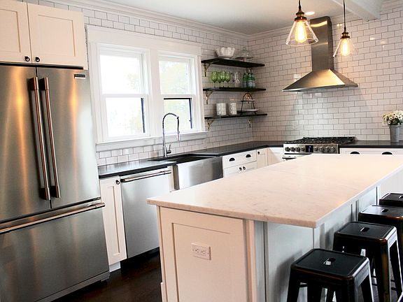 custom kitchen/marble island